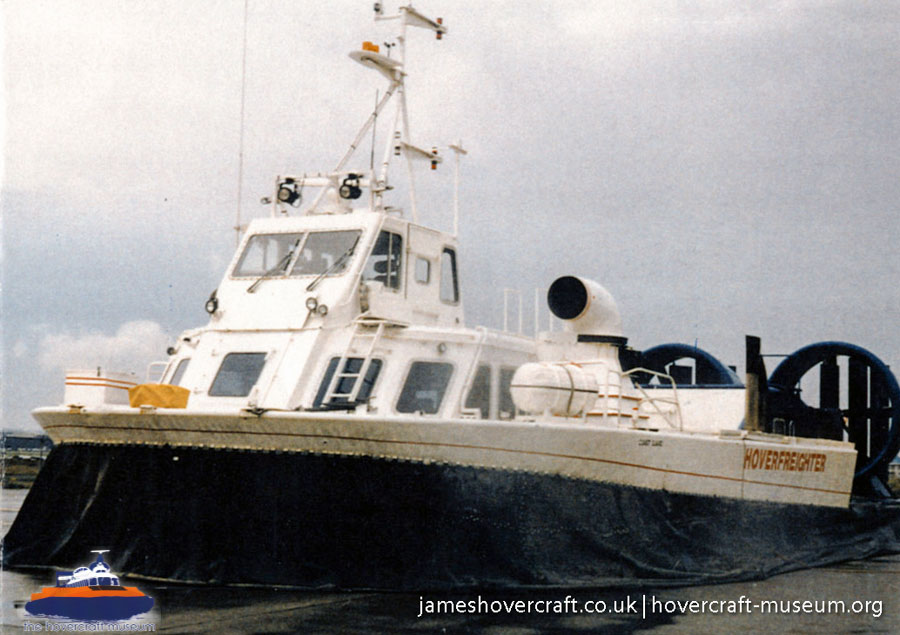 AP1-88 hovercraft with Hovertravel -  (credit: The <a href='http://www.hovercraft-museum.org/' target='_blank'>Hovercraft Museum Trust</a>).